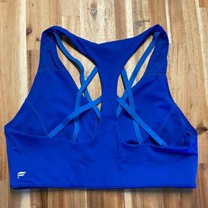 Fabletics size large bright blue sports bra